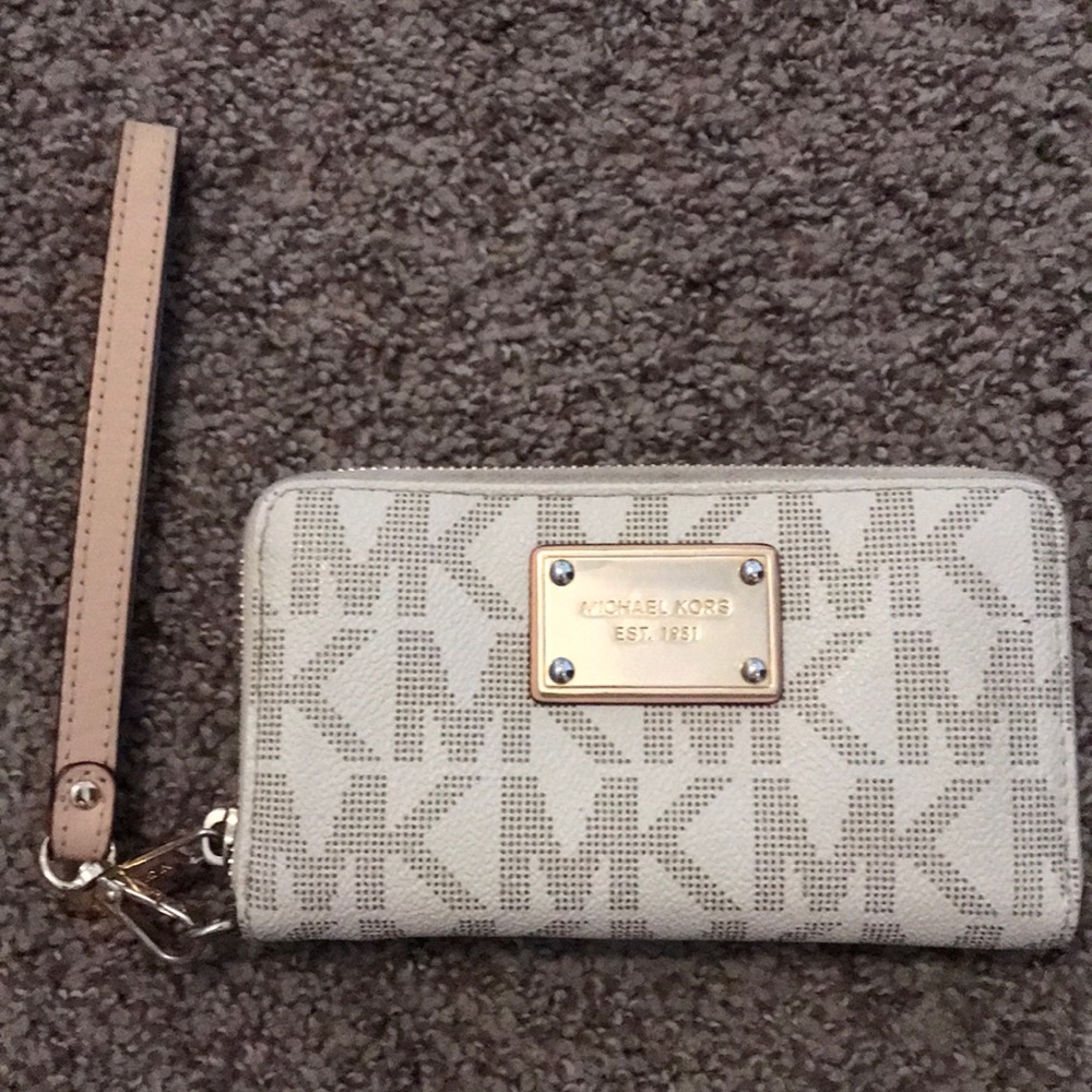 Michael Kors Wallet - white and gold